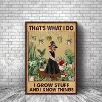 This is what I do, I grow things, I know things posters, funny skull garden poster canvases a gift for gardening enthusiasts