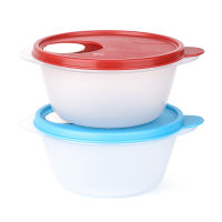 Tupperware กล่องอาหารกลางวันไมโครเวฟ 800ml กล่องเก็บแบบพกพากล่องอาหารกลางวันเตาอบไมโครเวฟ office worker กล่องอาหารกลางวัน round