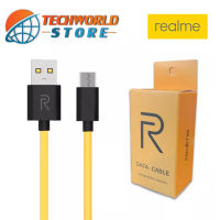 สายชาร์จสำหรับ REALME MICRO USB ของแท้ Data cable / Fast charge ใช้ได้กับรุ่น เรียวมี​​5/​ 5i, 5S/Realme​ C2/C3/C17/C1/ รับประกัน1ปี BY TECHWORLD STORE