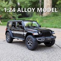 รถจี๊ป1:22 Wrangler Rubicon รถโลหะผสมโมเดล Diecasts โลหะ Off-Road รถจำลองของสะสมของเล่นเด็กของขวัญ