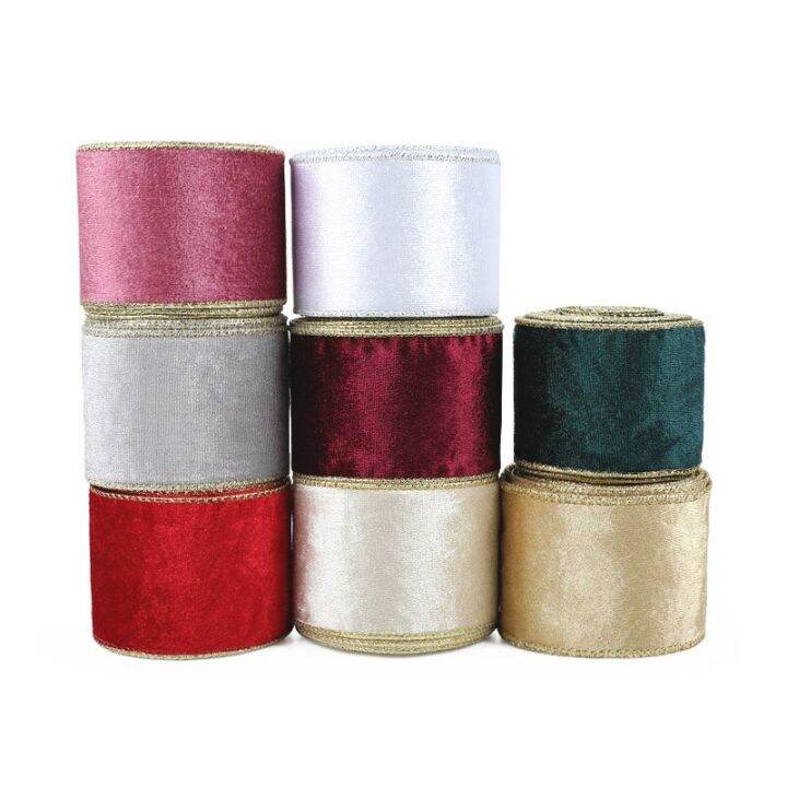 10-yards-roll-6-3cm-velvet-ribbon-diy-bow-hair-ribbon-cloth-ribbon-decoration-christmas-velvet-ribbon-wholesale-gift-wrapping-bags