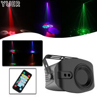 48 Patterns RGBW 4 LEDs Stage Lights Voice Control Music DJ Disco Light Bar Club Party Show Projector Lights Effect Lamp