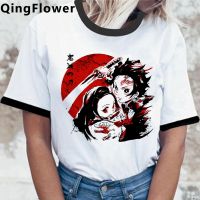 เสื้อผ้าผู้ชายลายดาบพิฆาตอสูร Kimetsu No Yaiba เสื้อผ้าแนวสตรีทแวร์เสื้อยืดขนาดพิเศษลำลอง