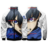 COD New Anime BLUE LOCK Isagi Yoichi/Chigiri Hyoma Vertical Collar Zipper Clothing Japanese Mens Fashion Womens Loose Sweater Unisex Casual Long  Sleeve  Jacket Top Cosplay