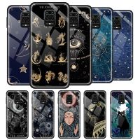 【Electronic Store】เคสแก้วสำหรับ Xiaomi Redmi Note 9S 8 10 Pro Max 8T 9 7 9T 9C K40Pro Plus K20โทรศัพท์อ่อน Coque Funda แม่มด Moon Cat Tarot