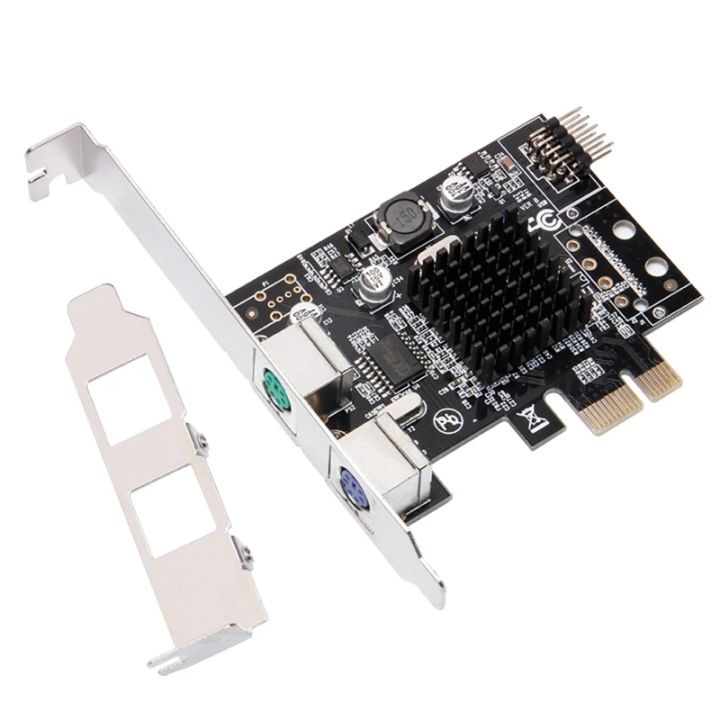 ประสิทธิภาพสูง-cv-pcie-to-ps-2-dual-port-ps-2-riser-card-สำหรับ-w-ฮีทซิงค์สำหรับเมาส์คีย์บอร์ด-pci-e-ps-2-usb-expansion