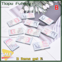 Tlapu 10ชุด1:12บ้านตุ๊กตาเงินของเล่นธนบัตรตกแต่งสำหรับอุปกรณ์เสริม