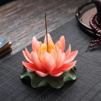 Zen Ceramic Censer Handmade Set Aromatherapy Sandalwood Buddha HallHome Ornaments Water Lily Incense Burner