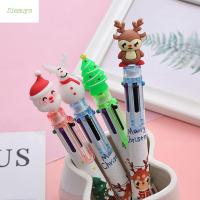 DIEAUYS ของขวัญสำหรับเด็ก6สีตกแต่งคริสต์มาส0.5มม. หลากสีเครื่องเขียนสำหรับโรงเรียนสำนักงานคริสต์มาสปากกาเป็นกลางปากกาลูกลื่นปากกาหมึกเจล