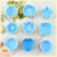 ? LECHU? 5ชิ้น/เซ็ตซิลิโคนเค้กถ้วยแม่พิมพ์3D round Square Heart Shape cake CUP มัฟฟินคัพเค้กครัว et Maker DIY cake Decor Tools