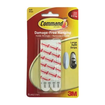 Command? Large Picture Hanging Strips, White, 4 Sets of Strips