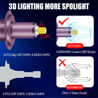 Carshark H7 Led ไฟหน้า C An BUS 360 35000Lm H1 H8 H9 H11อัตโนมัติโคมไฟน้ำแข็ง Hb3 Hb4 Hir2รถยนต์หลอดไฟ6000พัน9005 9006 9012ไฟตัดหมอก