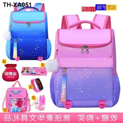 Schoolbag primary schoolgirl schoolbag girls grades 1-6 children princess style burden-reducing shoulder bag 5