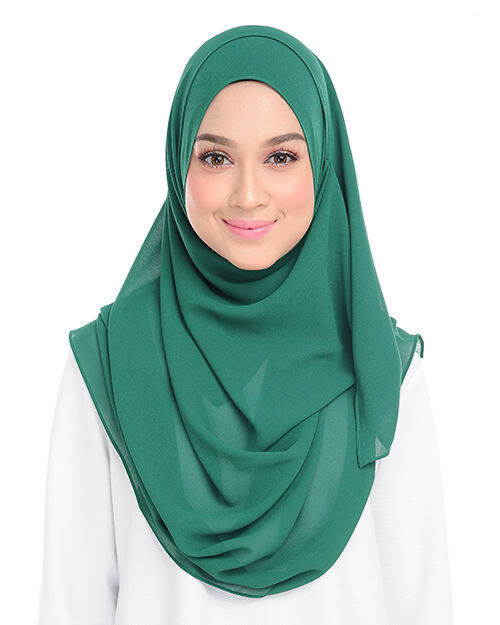 benang hijau instant shawl