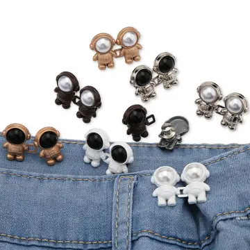 Detachable Button Adjustable Tightening Waist Clip Vintage Metal Cheongsam  Fasten Buckle Skirt Pants DIY Clothing Accessories