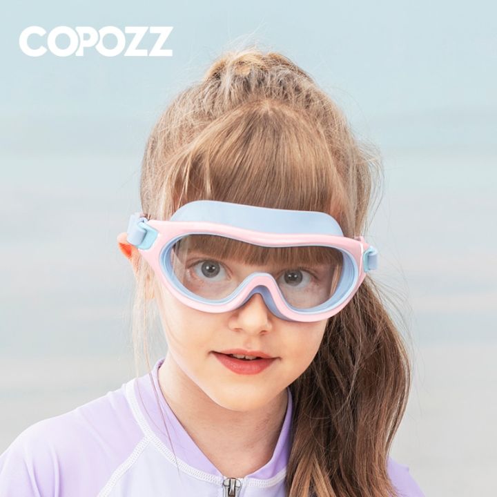 copozz-แว่นตาสำหรับเด็กความละเอียดสูงหน้ากากดำน้ำ-uv-กันน้ำกันหมอกแว่นตาว่ายน้ำเด็กเฟรมขนาดใหญ่ระดับมืออาชีพแว่นตาว่ายน้ำ-gafas