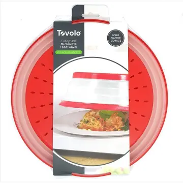 Tovolo Set of 3 Collapsible Microwave Food Covers ,Red