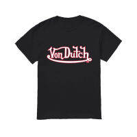 2023 Von Dutch Logo เสื้อยืดสีดำสำหรับผู้ชายและผู้หญิงขนาด S-6XL 100CottonJH bnm