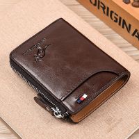 Kangaroo Credit Card Holder Case RFID Blocking Vintage Business Anti Theft Clutch Short Men 39;s Leather Wallet Large Capacity