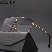 Oversized Sunglasses Men Luxury Brand Designer One Piece Mental Frame Square Sun Glasses For Man Vintage Lentes De Sol