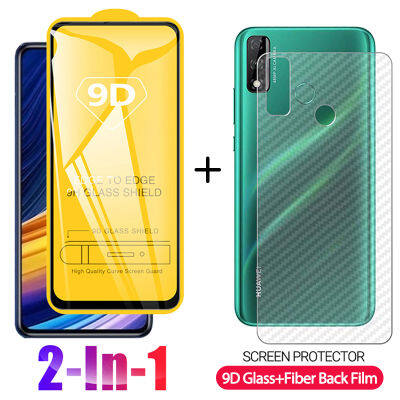 2 in 1 ฟิล์มด้านหลัง ฟิล์มกระจก Huawei แบบกาวเต็มจอ 9D ของแท้ ทุกรุ่น! Huawei Nova 3i Huawei Nova 3 Huawei Y9 2019 Huawei Y7 Pro 2019 Huawei Y9 Prime 2019 Huawei Y7 Pro 2018 Huawei Y6S Huawei Y9A