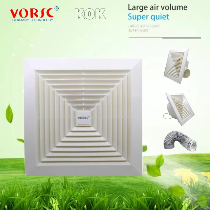 VORSC EXHAUST FAN WITH FREE INDUCTION HOSE (CEILING TYPE) 8 Inch 10