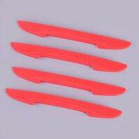 【DT】4Pcs Front Left Rear Right Anti Scratch Car Door Bumper Edge Guard Protection Strips Stickers Red Rubber  hot