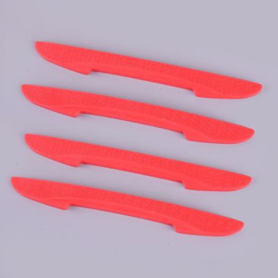 【DT】4Pcs Front Left Rear Right Anti Scratch Car Door Bumper Edge Guard Protection Strips Stickers Red Rubber  hot