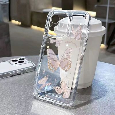 Case For iPhone 13 Case iPhone 14 Pro Max Cases Butterfly Crystal Clear Case For iPhone 11 12 Pro Max XS X XR 7 8 Plus 14 Cover