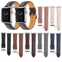 Genuine Leather Band Strap for Apple Watch Series 7 6 SE 5 4 3 iWatch 42mm 38mm 44mm 40mm 41mm 45mm Bracelet Wristband 【BYUE】