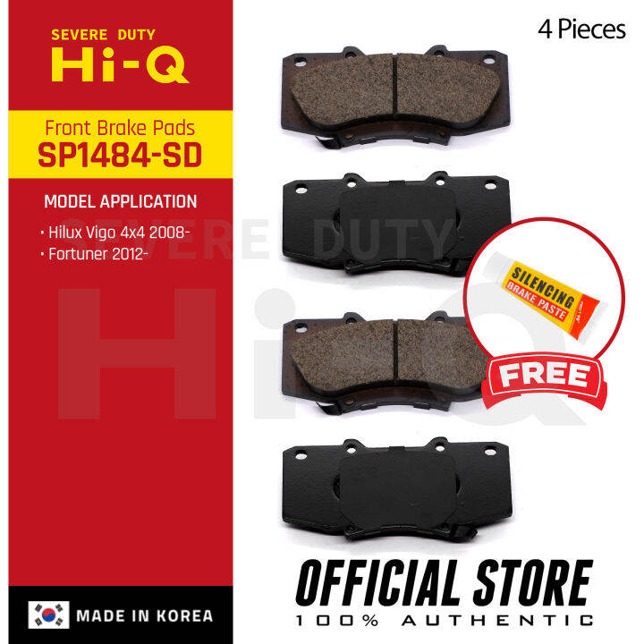 Hi-Q+ Severe Duty Brake Pads for Toyota Hi-lux Vigo 4x4, Fortuner ...