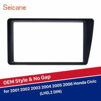 Seicane Double DIN สำหรับ 2001 2002 2003 2004 2005 Honda Civic LHD รถวิทยุป้าย Dash Mount DVD กรอบอัตโนมัติสเตอริโออะแดปเตอร์