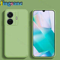 Jingsanc เคสโทรศัพท์แฟชั่นสำหรับ VIVO T1 5G,เคสหลังซิลิโคนเหลวนิ่มขอบสี่เหลี่ยมทรงตรงป้องกันกล้องกันกระแทก