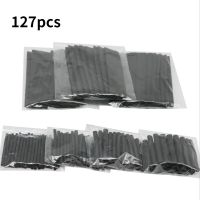 127/164/328Pcs Heat Shrink Tube Sleeving Tubing Assortment Kit Electrical Connection Shrinkable Wire Wrap Cable Waterproof Black Cable Management