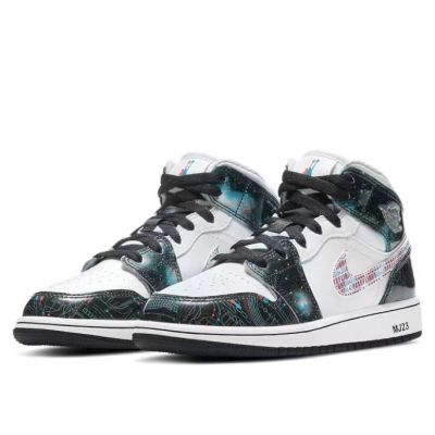 [HOT] Original✅ NK* Ar J0dn 1 Mid S- E- "Take Flight" () White Red Blue 3D Womens Basketball Shoes Skateboard Shoes Casual Sports Shoes {Limited time offer}