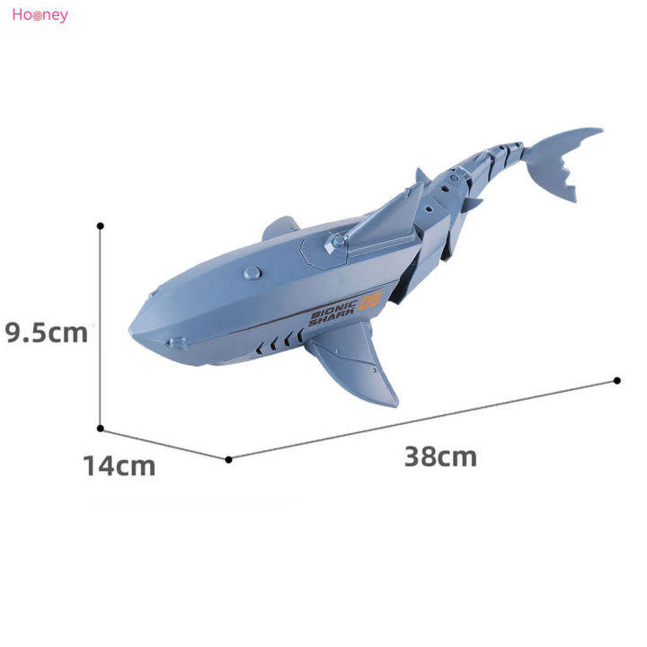 hooney-ฉลามของเล่นของเล่นสระว่ายน้ำปลาฉลามไฟฟ้า2-4g-เคลื่อนไหวได้เรียบสำหรับของขวัญคริสต์มาสวันเกิด
