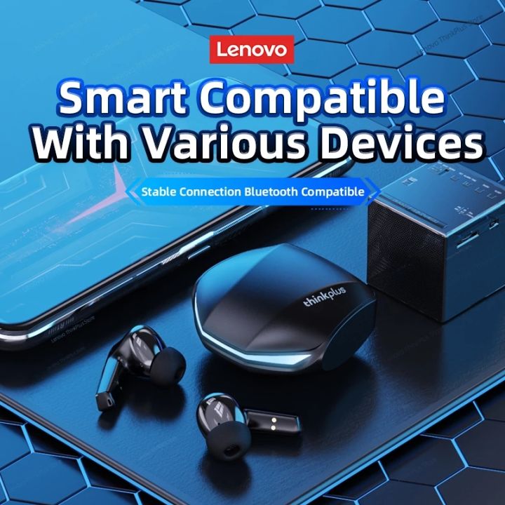 lenovo-gm2-pro-bluetooth-5-3-หูฟังบลูทูธไร้สาย-ตัดเสียงรบกวนอัจฉริยะ-tws-ไร้สายที่แท้จริงเบสการควบคุมแบบสัมผัสมีไมโครโฟนในตัว