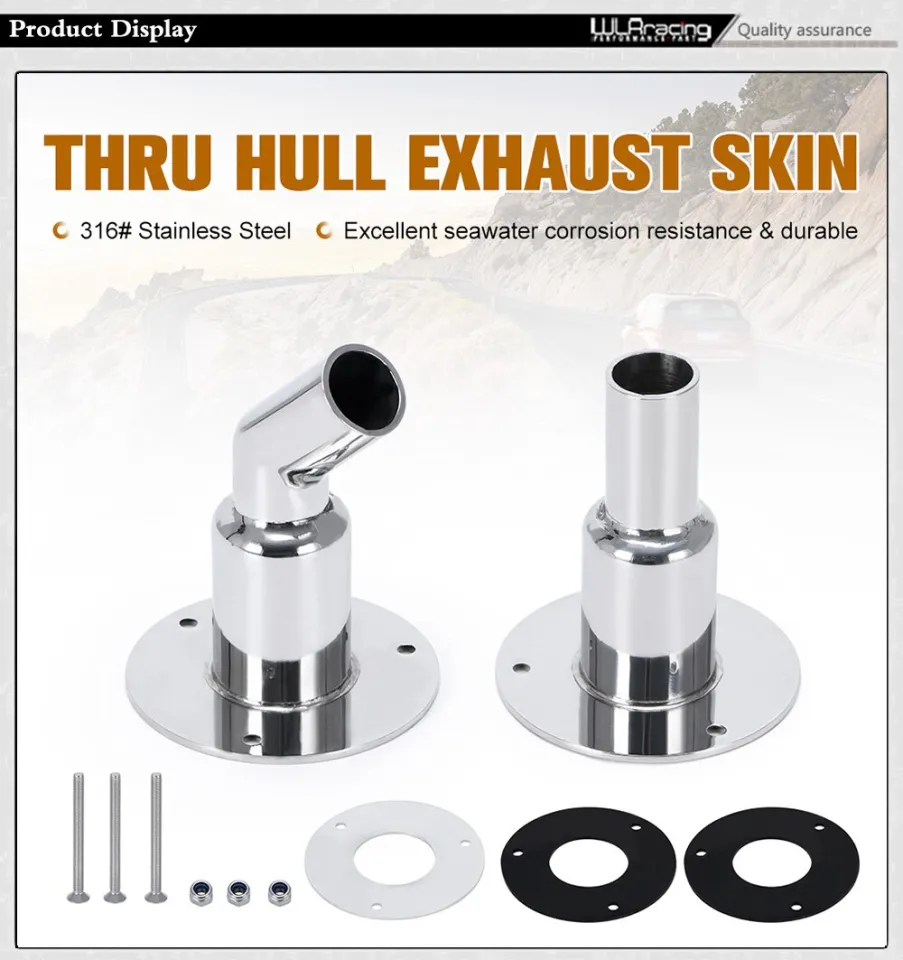Straight Thru Hull Exhaust Skin Fitting Steel Diesel Heater