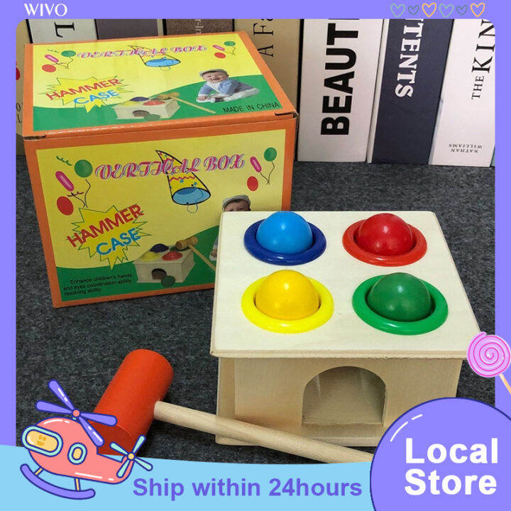Wivo Wooden MINI Ball Game Hammer case box Educational toy Educational
