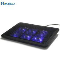 11-15-inch Laptop Computer Cooling Pad Six Fan Notebook Stand Laptop Fan Notebook Fan Laptop Cooler Stand For Laptops LED Light