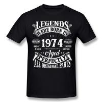 49th Birthday Vintage Legends Born In 1974 49 Years Old T Shirt Streetwear Short Sleeve Gifts Summer Style T-shirt Mens Clothing