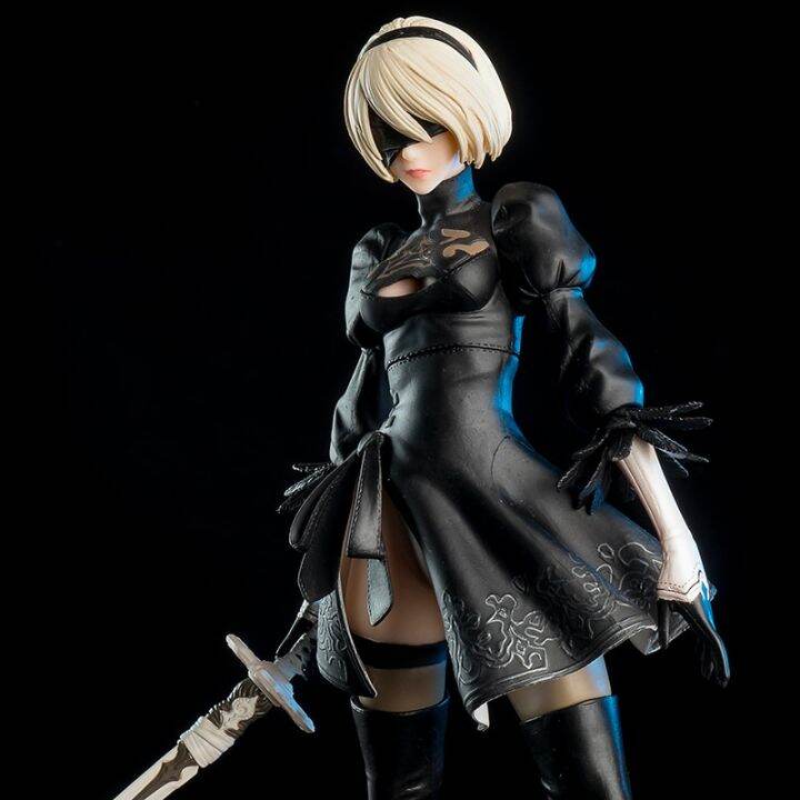 zzooi-28cm-nier-automata-2b-model-action-figurine-collectible-anime-figures-figurine-statue-collectible-doll-decoration-toy-gift