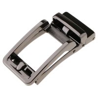 Women Men Casual Retro Alloy Rectangular Ratchet Belt Automatic Slide Buckle Auto Lock Replacement Belt Accessories