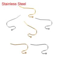 50pcs Stainless Steel Earrings Hooks Clasps Lot Golden Color Anti Allergy Ear Earring Wire For Craft Diy Jewelry Making Findings