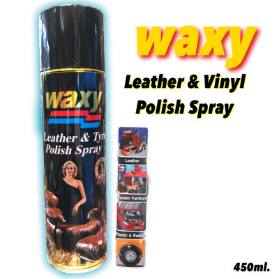 แว็กซี่สเปรย์เครื่อบเงา WAXY Leather Vinyl Polish Spray 450ml.