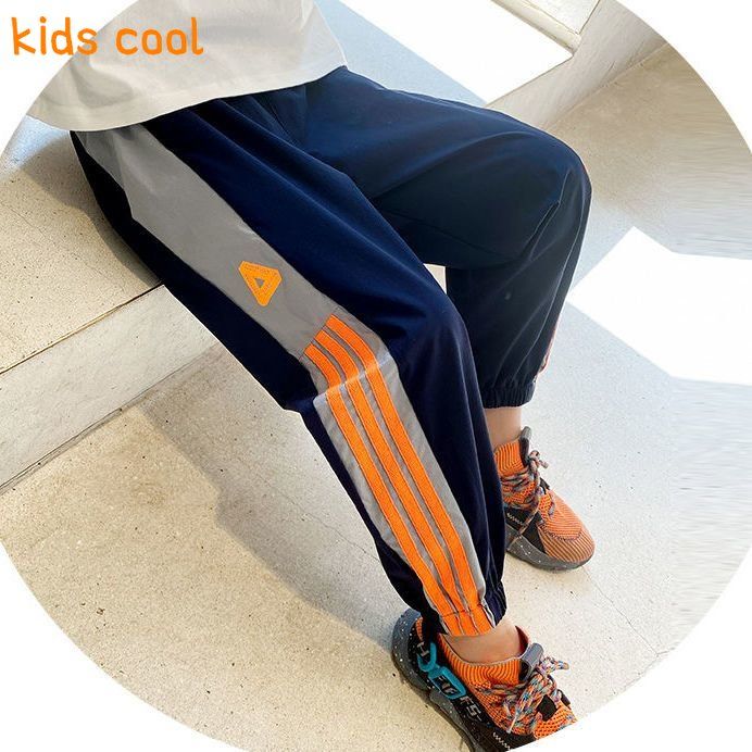 กางเกงเด็กผู้ชายกางเกงกันยุงบางฤดูร้อนแห้งเร็วเด็กเทรนด์กางเกงกีฬาลำลอง