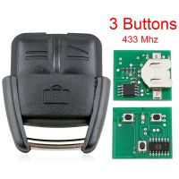 433Mhz 3ปุ่ม Kunci Remote Mobil Fob สำหรับ Opel อะไหล่กุญแจรถ Astra H J G Vectra Zafira Omega