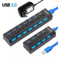 [HOT HAIXWLXKWW 589] USB 3.0 Hub 5Gbps ตัวแยกความเร็วสูง3 Hab ใช้อะแดปเตอร์4/7พอร์ตตัวขยายหลายตัวพร้อมสำหรับแล็ปท็อป