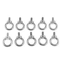 10pcs 316 Grade Stainless Steel Lifting Ring Eye Bolt Nuts Screws Bolts 6mm