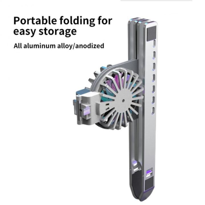 aluminium-alloy-laptop-stand-holder-with-cooling-fan-rgb-light-portable-foldable-notebook-holder-for-12-17-inch-laptop-tablet-laptop-stands